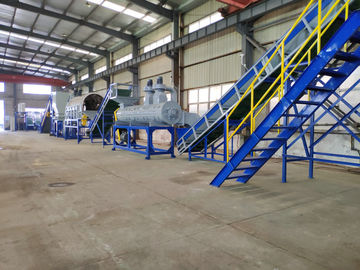 Auto PET Bottle Recycling Plant , Waste PET Bottle Flakes Washing Line