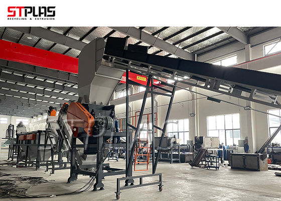 156kw 1000kg/H SUS304 خط شستشوی HDPE برای بشکه ها/ بطری ها/ سبد ها/ بشکه ها