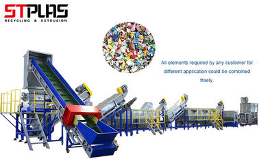 تجهیزات بازیافت پلاستیک 3000kg / H برای مواد PP PE ، صرفه جویی در انرژی